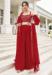 Picture of Excellent Georgette Fire Brick Lehenga Choli
