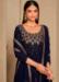 Picture of Resplendent Georgette Navy Blue Party Wear Gown