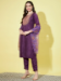 Picture of Wonderful Silk Purple Readymade Salwar Kameez