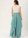 Picture of Cotton & Georgette & Net Dark Sea Green Readymade Gown
