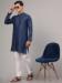 Picture of Bewitching Cotton Navy Blue Kurtas