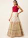 Picture of Shapely Georgette & Organza White Readymade Gown