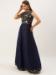 Picture of Georgette & Organza Medium Blue Readymade Gown