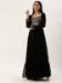 Picture of Beauteous Georgette & Organza Black Readymade Gown