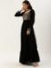 Picture of Beauteous Georgette & Organza Black Readymade Gown