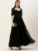 Picture of Grand Georgette & Organza Black Readymade Gown