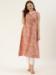 Picture of Cotton & Organza Indian Red Kurtis And Tunic