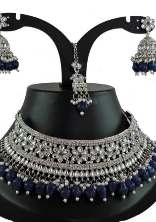 Picture of Shapely Navy Blue Necklace Set