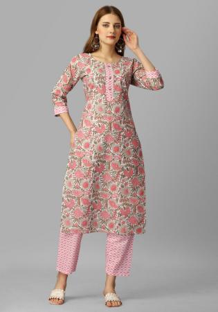 Picture of Bewitching Cotton Rosy Brown Kurtis & Tunic