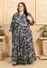 Picture of Graceful Rayon Dark Slate Grey Readymade Gown