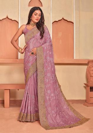 Picture of Nice Silk Rosy Brown Saree