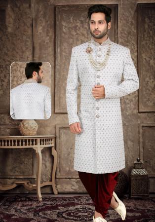 Picture of Radiant Georgette White Sherwani