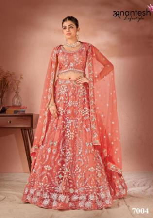 Picture of Magnificent Georgette & Silk Indian Red Lehenga Choli