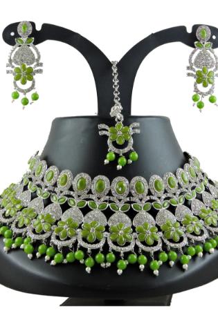Picture of Sightly Dark Sea Green Necklace Set