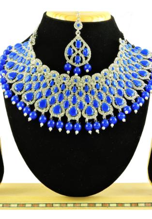 Picture of Superb Royal Blue Necklace Set