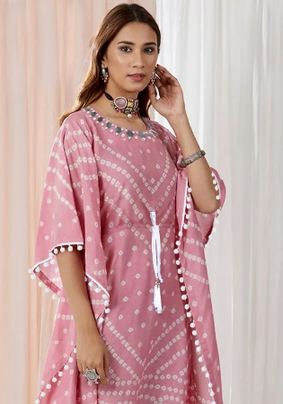 Picture of Delightful Lycra Pink Arabian Kaftans
