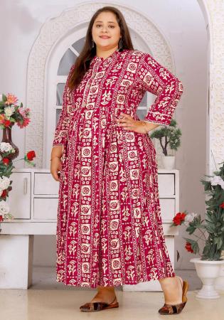 Picture of Grand Rayon Rosy Brown Readymade Gown