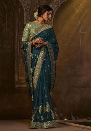 Picture of Amazing Silk Indigo Saree