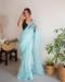 Picture of Taking Organza Light Blue Saree