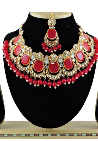 Picture of Radiant Fire Brick Necklace Set