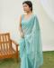 Picture of Excellent Georgette Light Steel Blue Saree