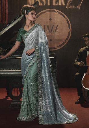 Picture of Beauteous Net & Silk Slate Grey Saree