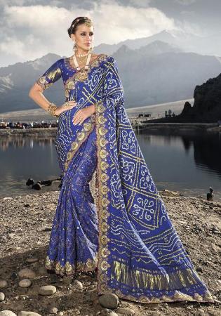 Picture of Sublime Silk Midnight Blue Saree