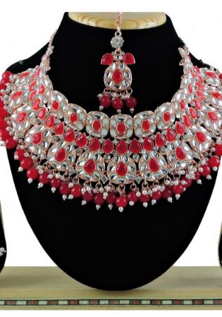 Picture of Resplendent Dark Red Necklace Set