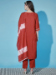 Picture of Classy Chiffon & Silk Red Readymade Salwar Kameez