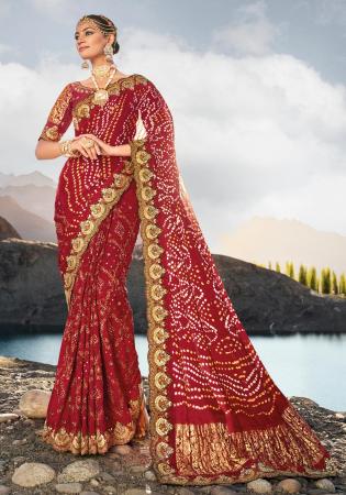 Picture of Admirable Satin Maroon Saree