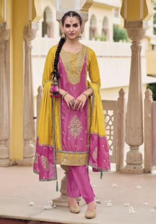 Picture of Chiffon Pale Violet Red Readymade Salwar Kameez
