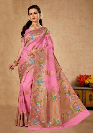 Picture of Wonderful Organza Light Coral Saree