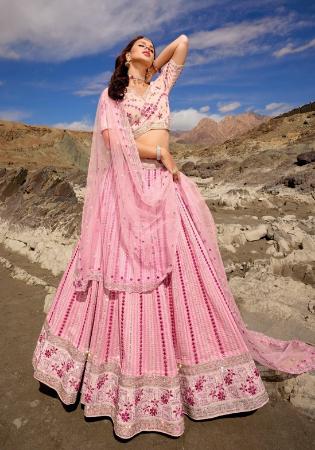 Picture of Georgette & Net Pale Violet Red Lehenga Choli