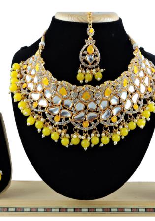 Picture of Exquisite Golden Rod Necklace Set