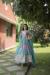 Picture of Stunning Silk Cadet Blue Readymade Gown