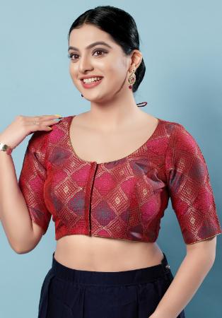 Picture of Enticing Brasso Maroon Designer Blouse