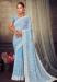Picture of Amazing Georgette Light Steel Blue Saree