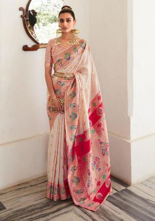 Picture of Fascinating Silk Beige Saree