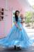 Picture of Magnificent Silk Steel Blue Readymade Gown