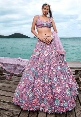 Picture of Beauteous Georgette & Net Rosy Brown Lehenga Choli