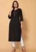 Picture of Well Formed Cotton Black Kurtis & Tunic