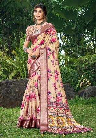 Picture of Good Looking Silk Wheat Saree