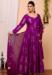 Picture of Fine Rayon & Cotton Purple Readymade Gown