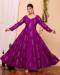Picture of Fine Rayon & Cotton Purple Readymade Gown