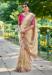 Picture of Well Formed Silk Antique White Saree