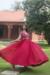 Picture of Charming Georgette Fire Brick Readymade Gown