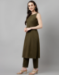 Picture of Magnificent Cotton Dark Olive Green Kurtis & Tunic