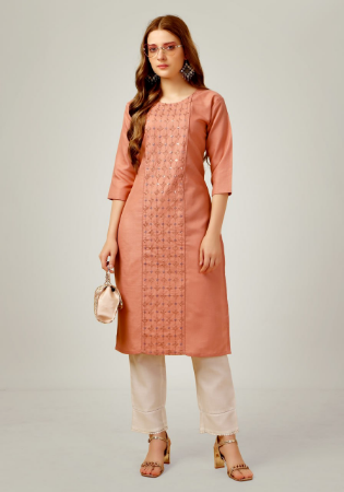 Picture of Magnificent Cotton Pale Violet Red Kurtis & Tunic