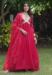 Picture of Splendid Georgette Crimson Readymade Gown