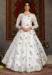 Picture of Wonderful Crepe & Silk Off White Party Wear Gown